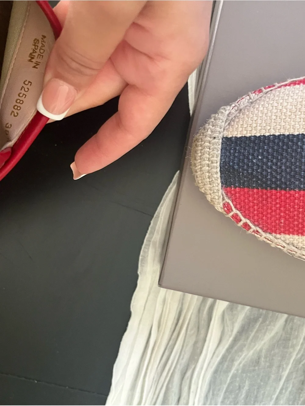 Gucci Red, Blue & White Canvas Logo Espadrille Slip-Ons - Picture 11 of 11